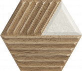 Плитка Ceramika Paradyz Woodskin Mix Heksagon Struktura C (19,8х17,1) на сайте domix.by